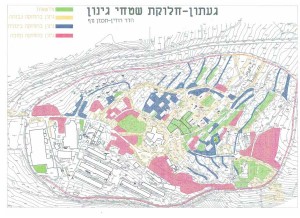הדר רודין - תכנית חלוקת שטחי גינון